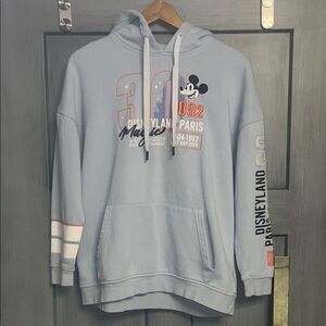 Disneyland Paris Size Small Sky Blue Mickey Mouse Hoodie embroidery #disney 90’s